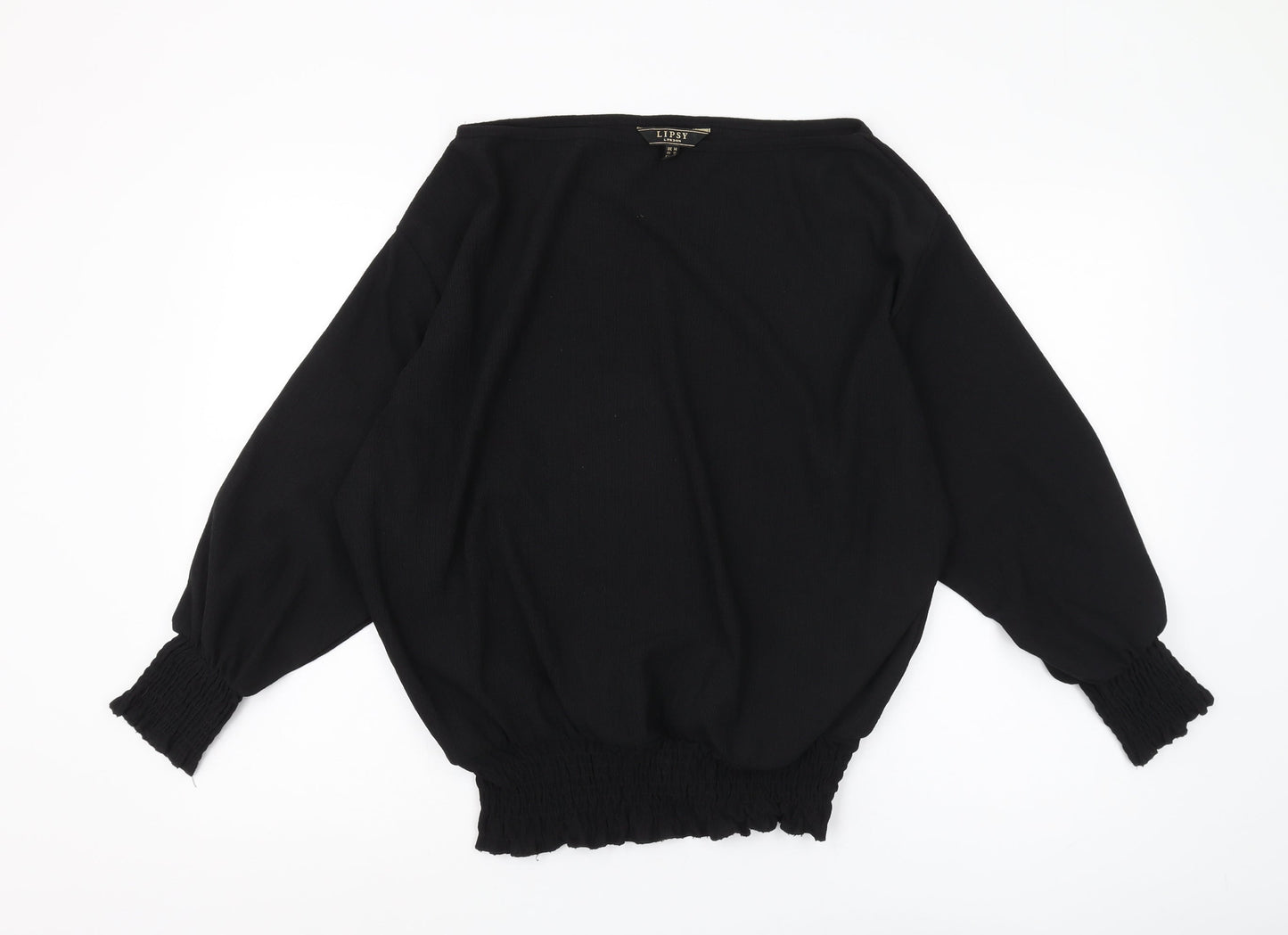 Womens UK Size 14 Lipsy Black Basic Blouse