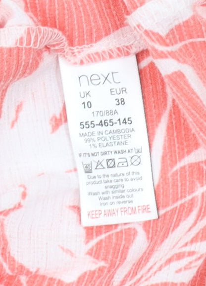 Next Women's Pink Floral Shift Dress Size 10