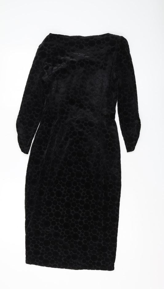Marks and Spencer Black Bodycon Dress Size 10