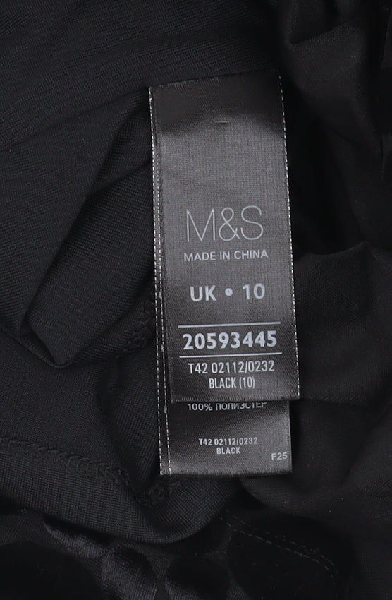 Marks and Spencer Black Bodycon Dress Size 10