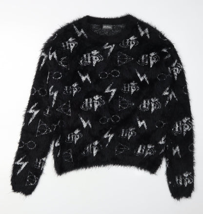 Womens UK Size XS Harry Potter Black Pullover Jumper