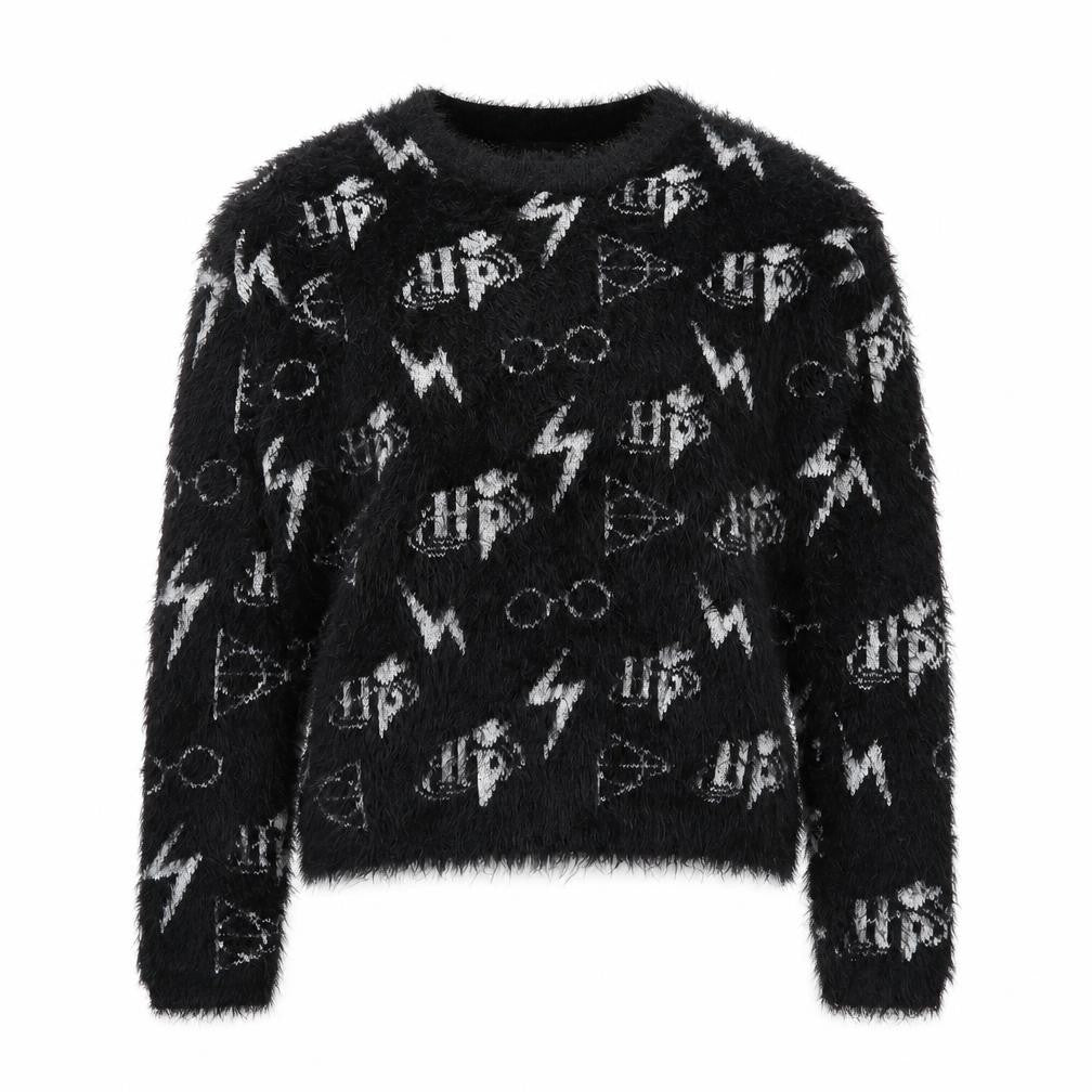 Womens UK Size XS Harry Potter Black Pullover Jumper