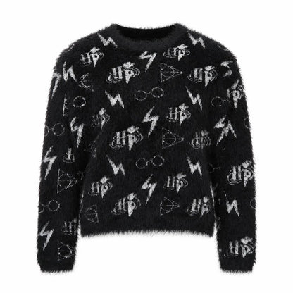 Womens UK Size XS Harry Potter Black Pullover Jumper
