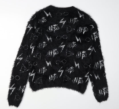 Womens UK Size XS Harry Potter Black Pullover Jumper