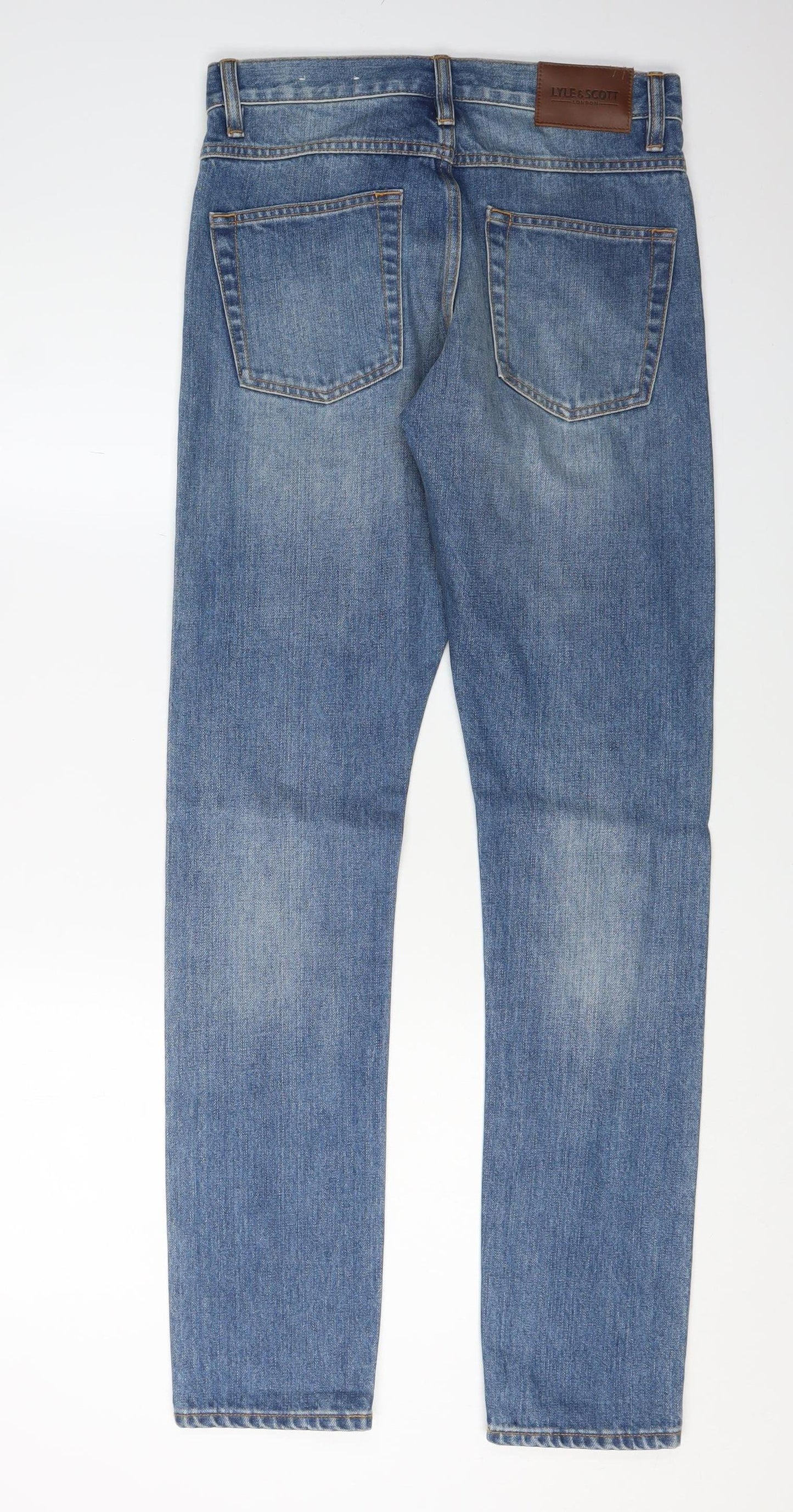 Lyle & Scott Men's Blue Straight Denim Jeans Size 28
