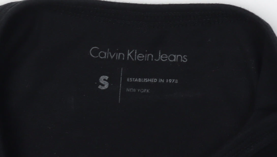 Calvin Klein Unisex Black T-Shirt S Basic Style
