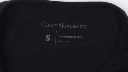 Calvin Klein Unisex Black T-Shirt S Basic Style