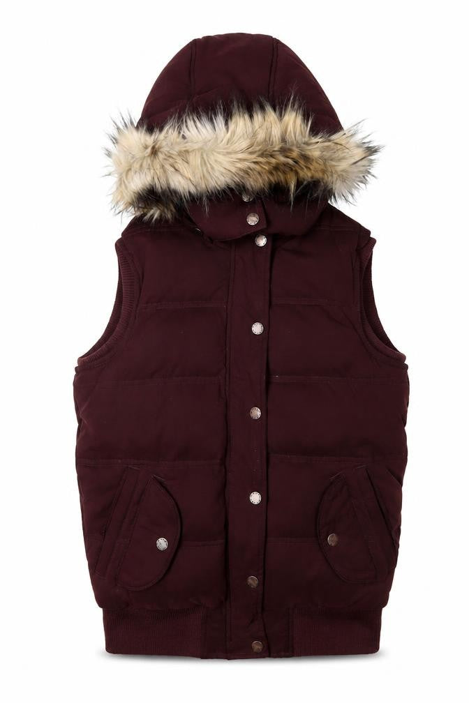 Womens UK Size 8 FatFace Brown Puffer Jacket