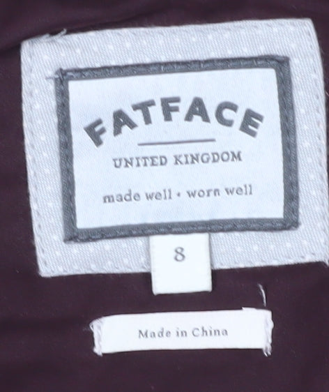 Womens UK Size 8 FatFace Brown Puffer Jacket