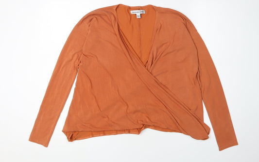 Abercrombie & Fitch Women's Orange XS Wrap Top