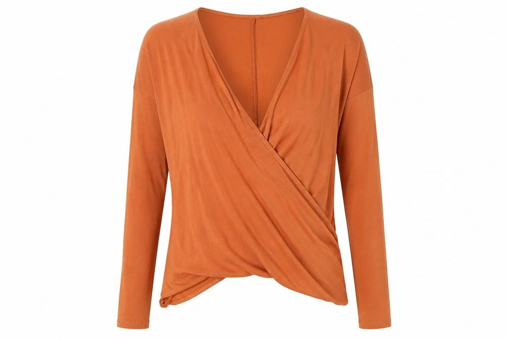 Womens UK Size XS Abercrombie & Fitch Orange Wrap Wrap