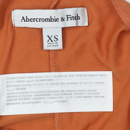 Abercrombie & Fitch Women's Orange XS Wrap Top
