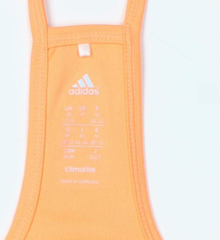 Womens UK Size M adidas Orange Gym & TrainingYogaRunning & Jogging Tank