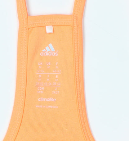 Womens UK Size M adidas Orange Gym & TrainingYogaRunning & Jogging Tank