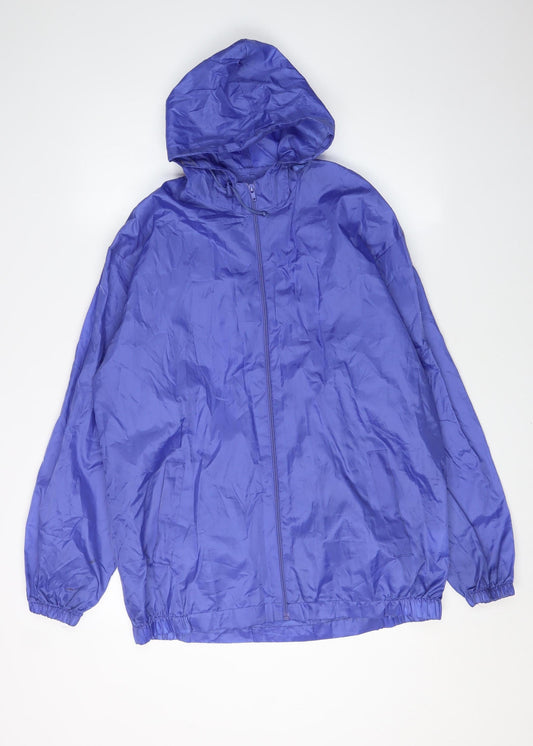 Arctic Storm Women's Blue Hooded Windbreaker Jacket S