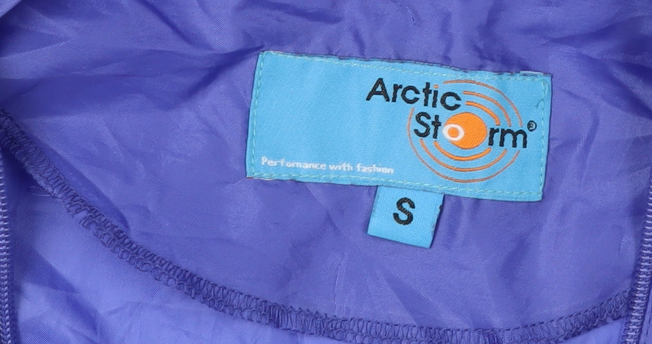 Arctic Storm Women's Blue Hooded Windbreaker Jacket S