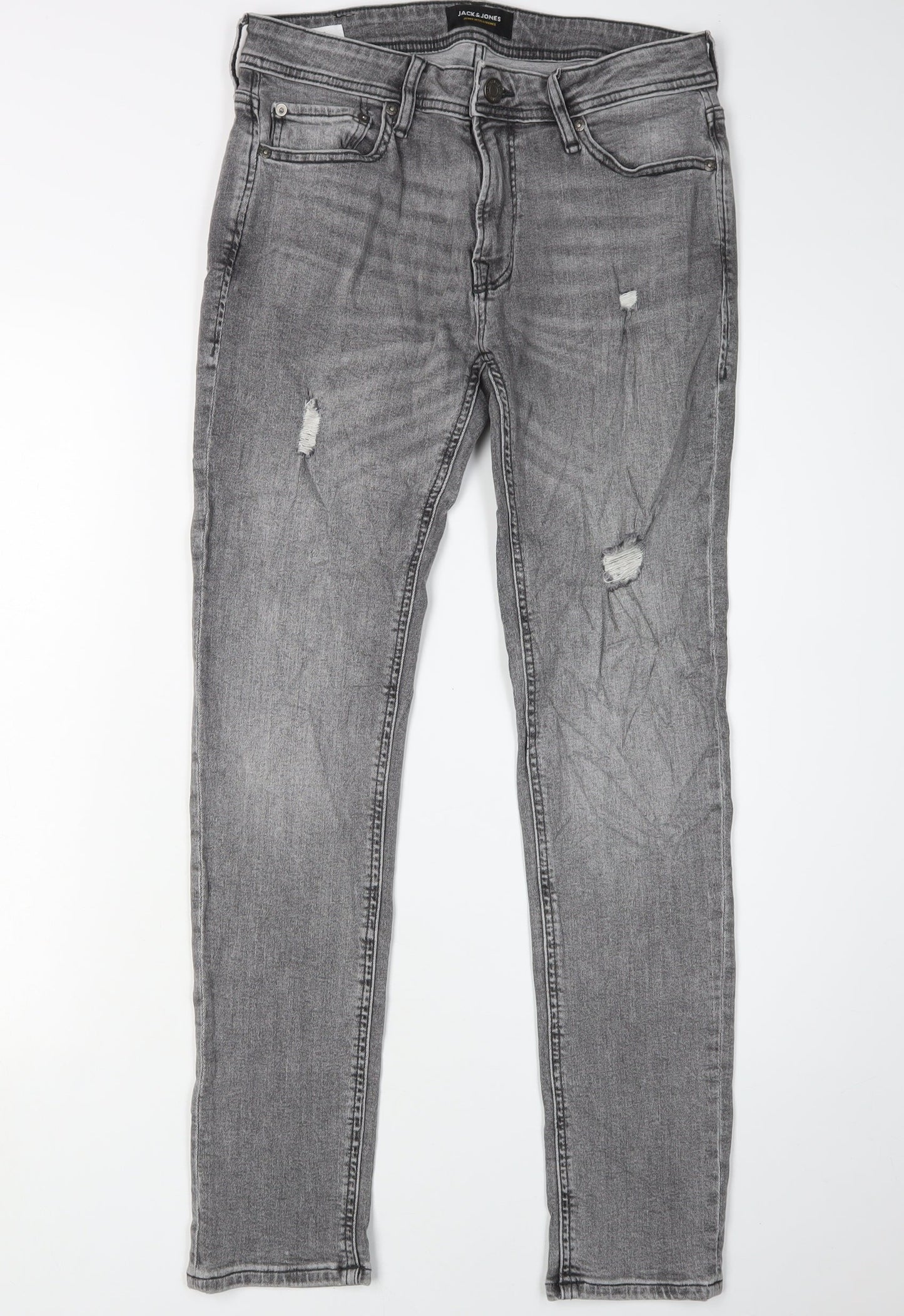 Jack & Jones Men's Grey Skinny Jeans Size 30 Slim Fit