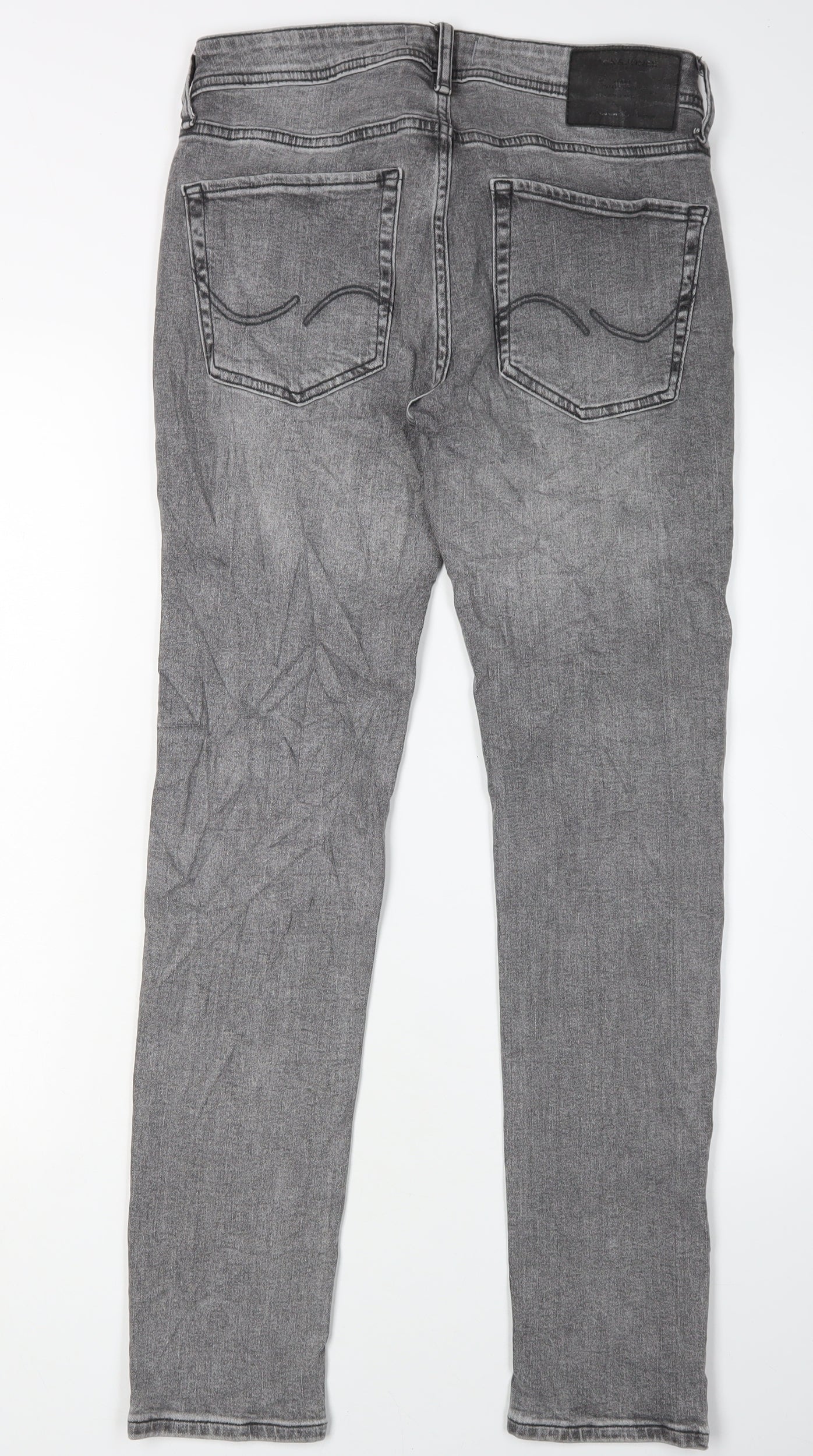 Jack & Jones Men's Grey Skinny Jeans Size 30 Slim Fit