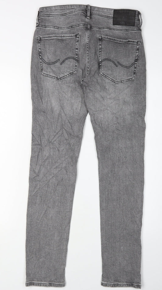 Jack & Jones Men's Grey Skinny Jeans Size 30 Slim Fit