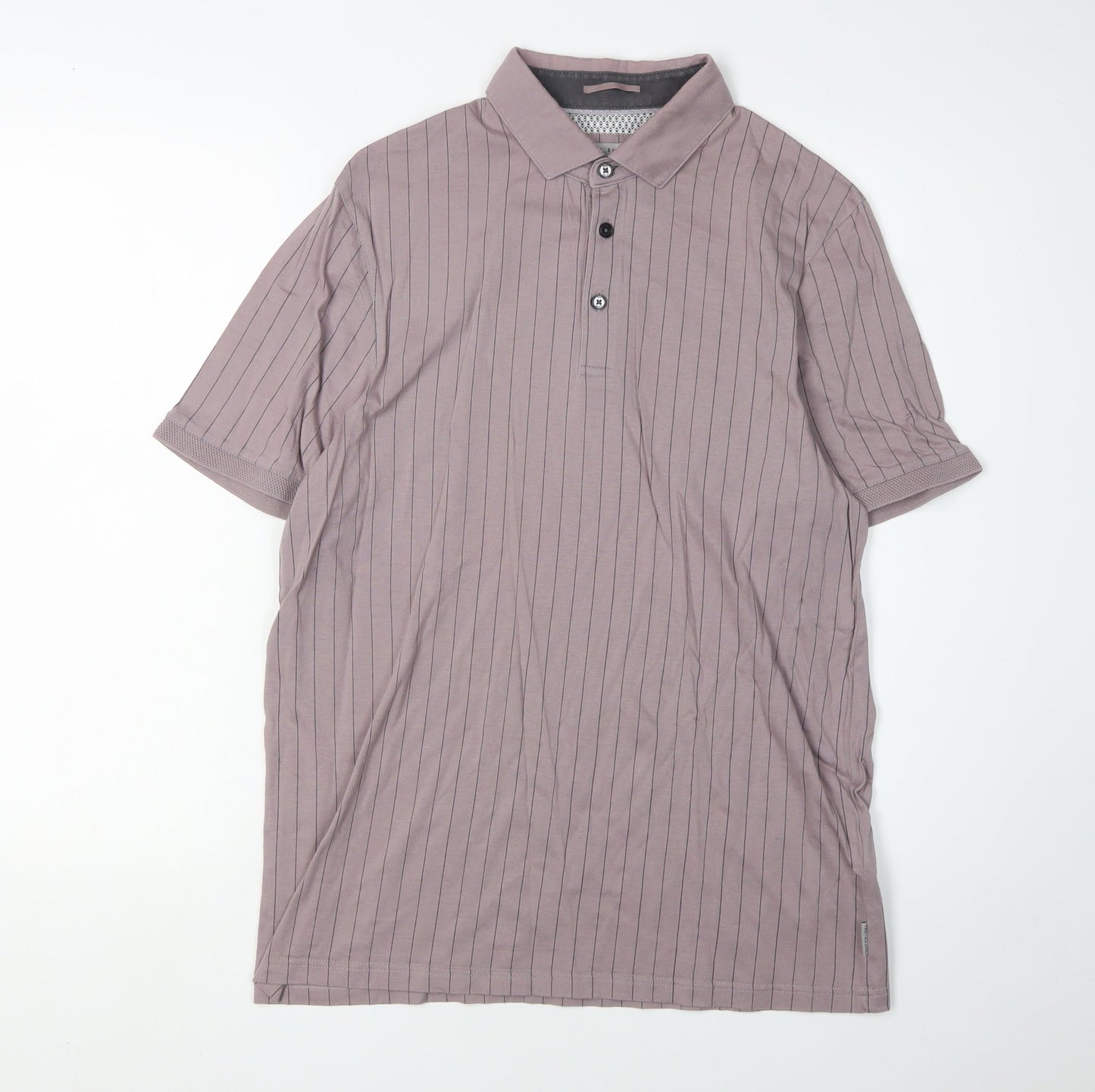 Ted Baker Men's Purple Striped Polo Shirt M