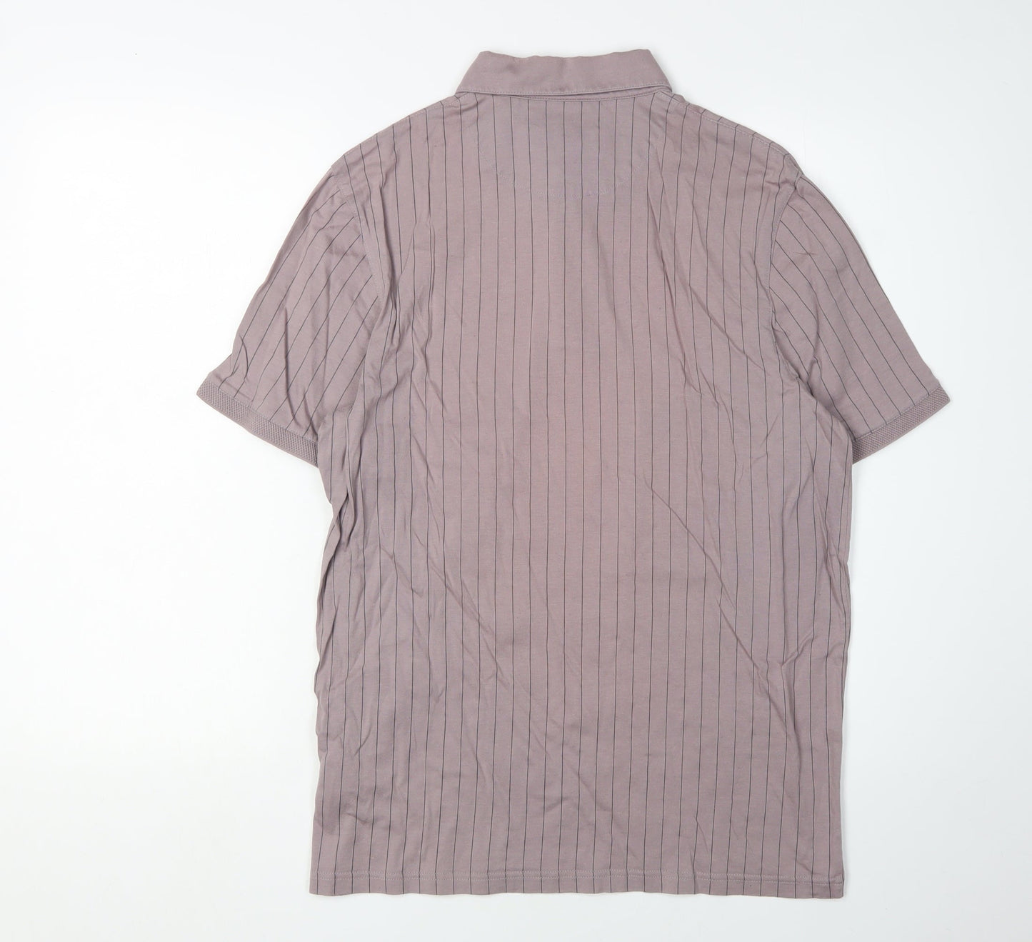 Ted Baker Men's Purple Striped Polo Shirt M