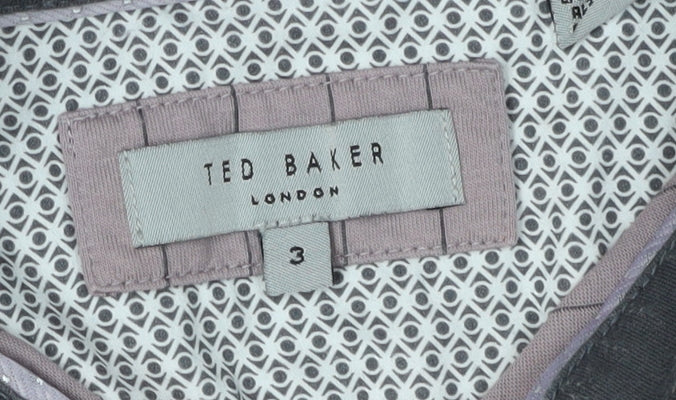 Ted Baker Men's Purple Striped Polo Shirt M