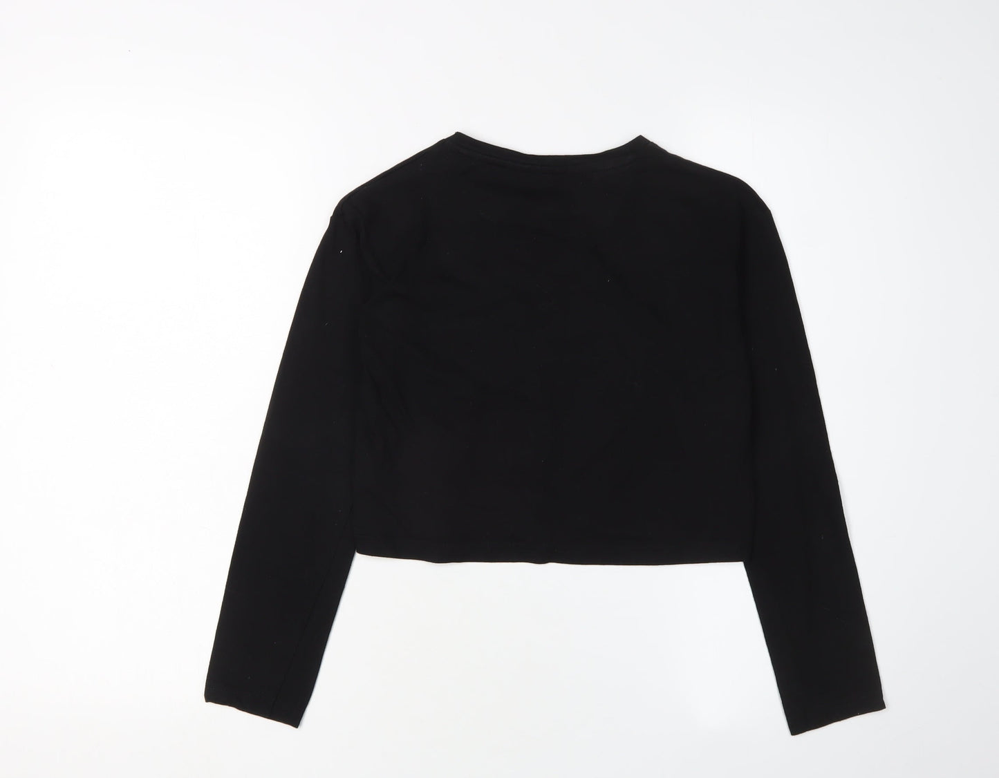 Firetrap Girls Black Cropped Logo T-Shirt 9-10 Years