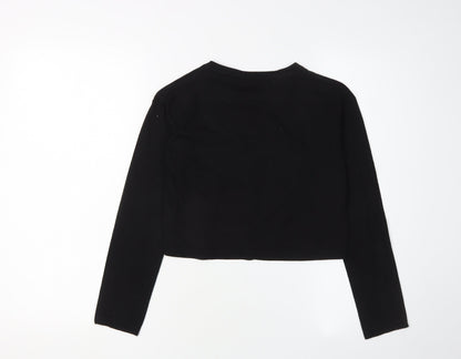 Firetrap Girls Black Cropped Logo T-Shirt 9-10 Years