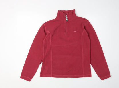 Trespass Girls Red Fleece 1/2 Zip Sweatshirt Size 15-16 Years