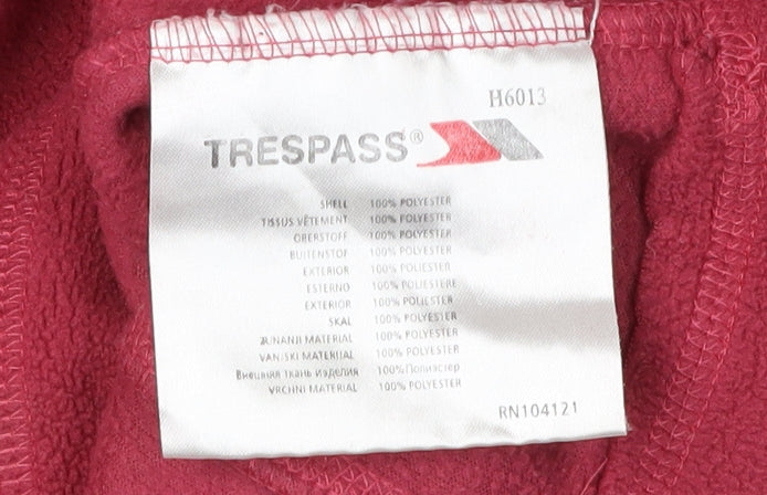 Trespass Girls Red Fleece 1/2 Zip Sweatshirt Size 15-16 Years