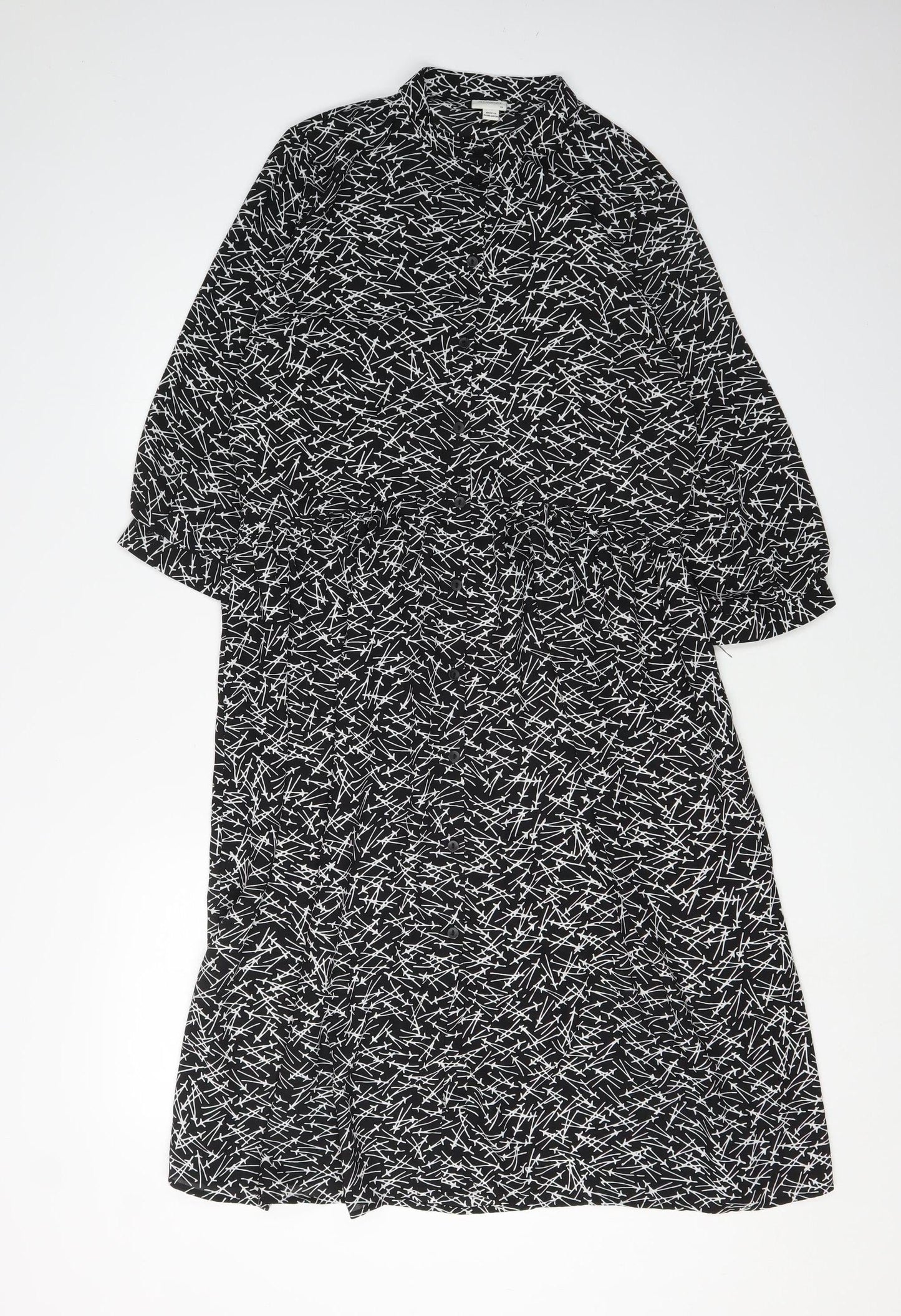 Jacqueline de Yong Women's Black Shirt Dress Size 8