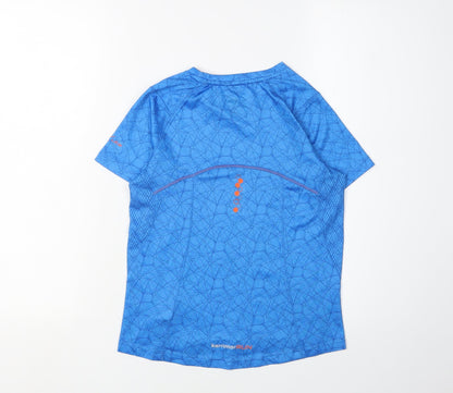 Karrimor Boys Blue Running T-Shirt 9-10 Years - Geometric Pattern