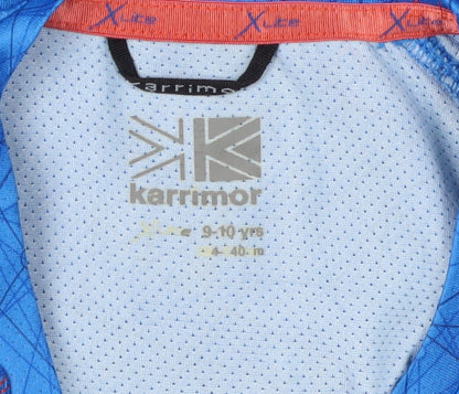Karrimor Boys Blue Running T-Shirt 9-10 Years - Geometric Pattern