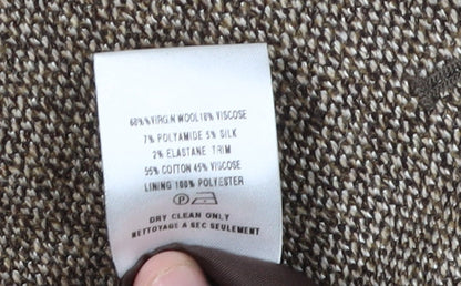 Eastex Women's Brown Wool Blend Blazer Size 14