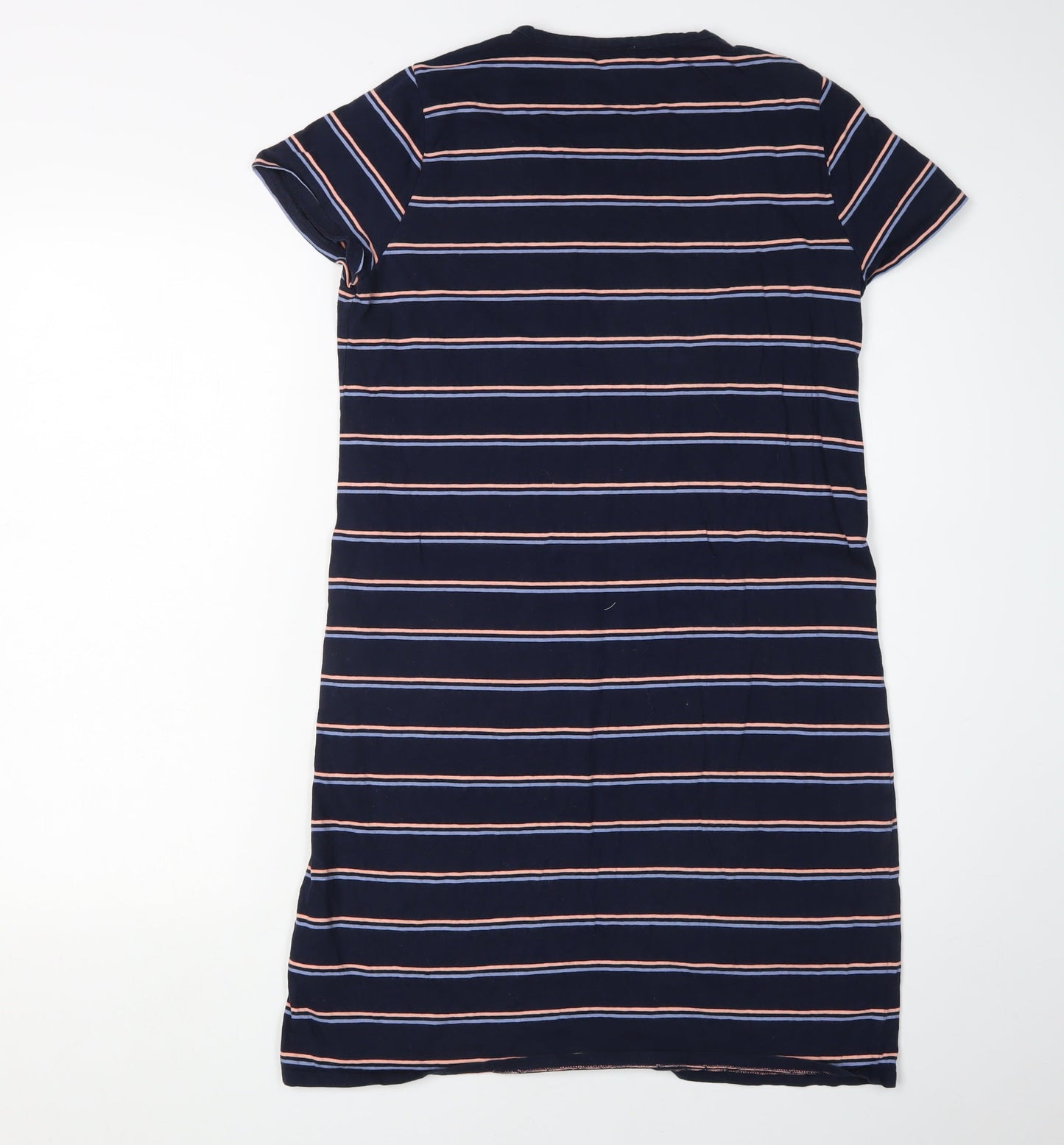 J. Crew Women's Navy Striped T-Shirt Dress S