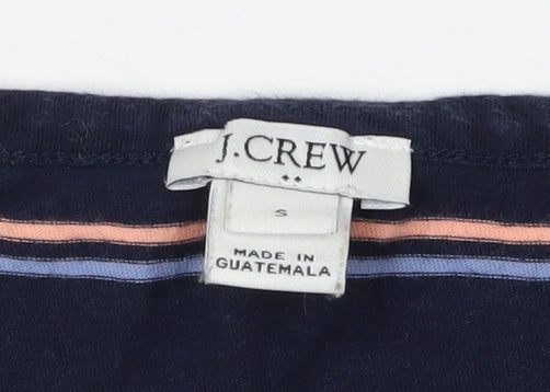 J. Crew Women's Navy Striped T-Shirt Dress S