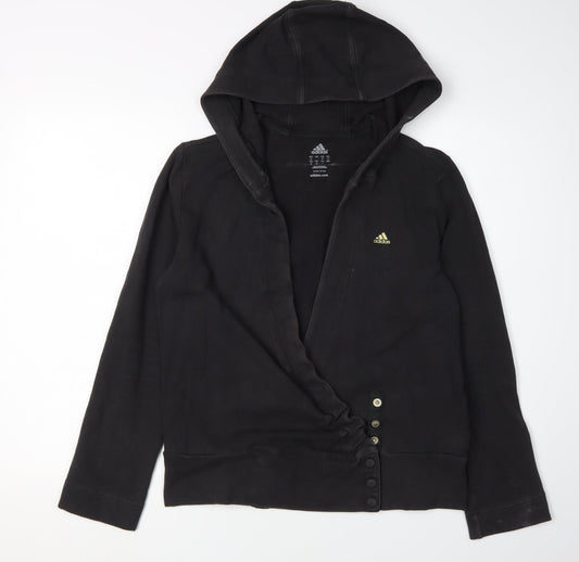 adidas Women's Black Hoodie, Size L, Casual Comfort