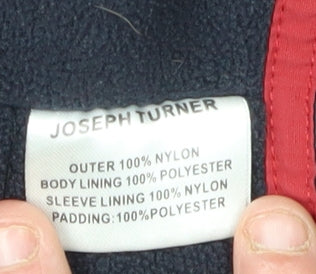 Mens UK Size L Joseph Turner Blue Puffer Jacket