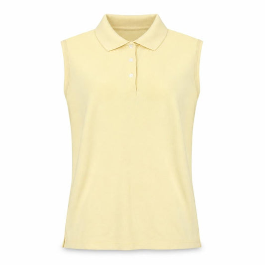 Greg Norman Yellow Sleeveless Polo Shirt for Women