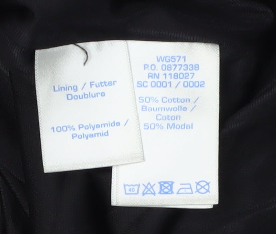 Boden Women's Black Pleated Floral Knee Length Skirt