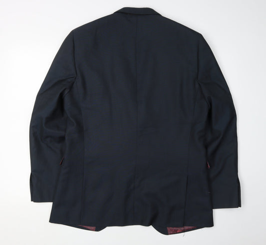 1860 Limited Black Men's Suit Jacket - Size L, Classic Fit