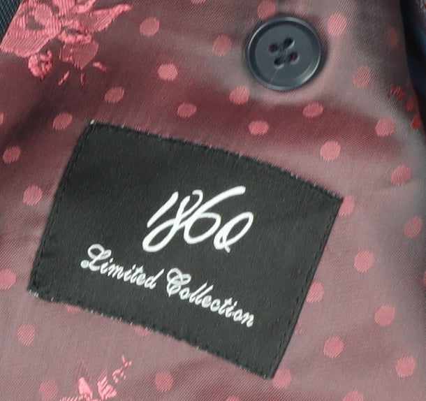 1860 Limited Black Men's Suit Jacket - Size L, Classic Fit