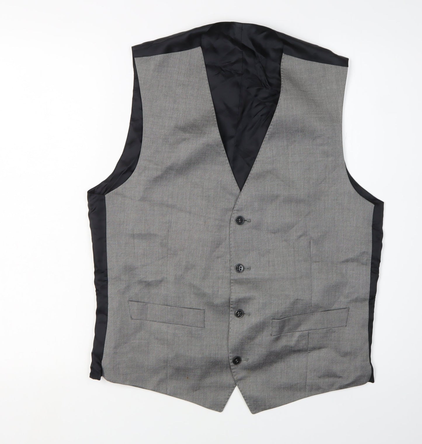 Mens UK Size 38 Ben Sherman Regular Grey Suit Waistcoat