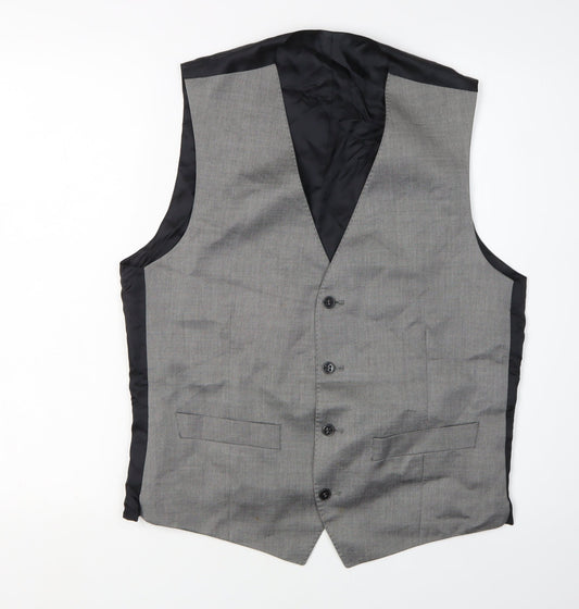 Mens UK Size 38 Ben Sherman Regular Grey Suit Waistcoat