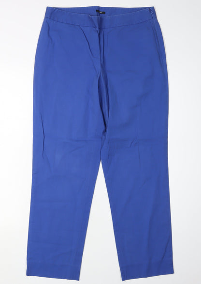 DKNY Women's Blue Smart Trousers, Size 8, Regular Fit
