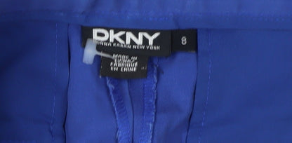 DKNY Women's Blue Smart Trousers, Size 8, Regular Fit