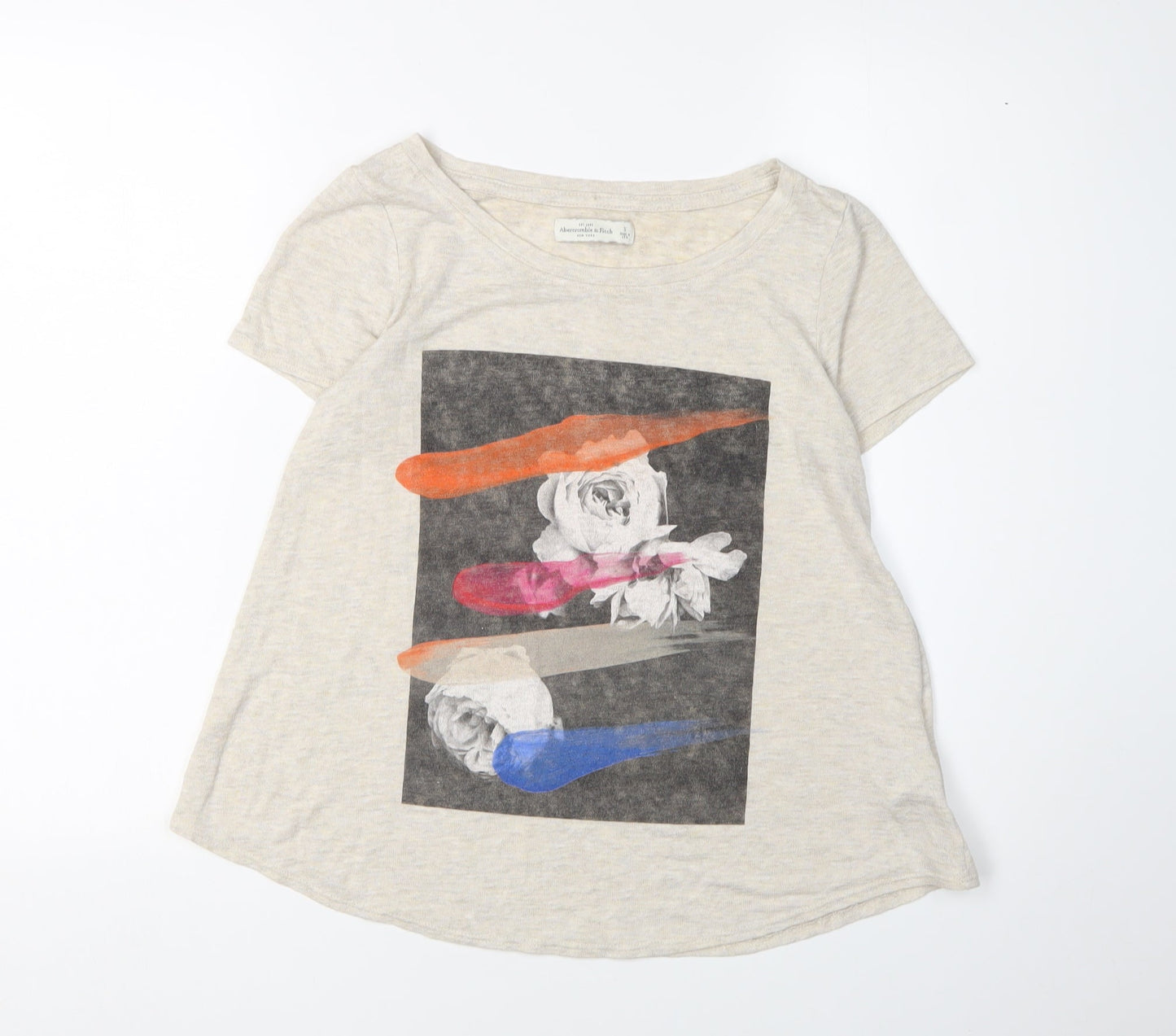 Abercrombie & Fitch Women's Beige T-Shirt S Casual