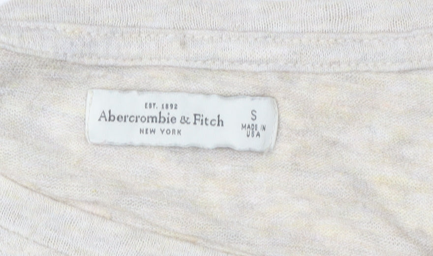 Abercrombie & Fitch Women's Beige T-Shirt S Casual