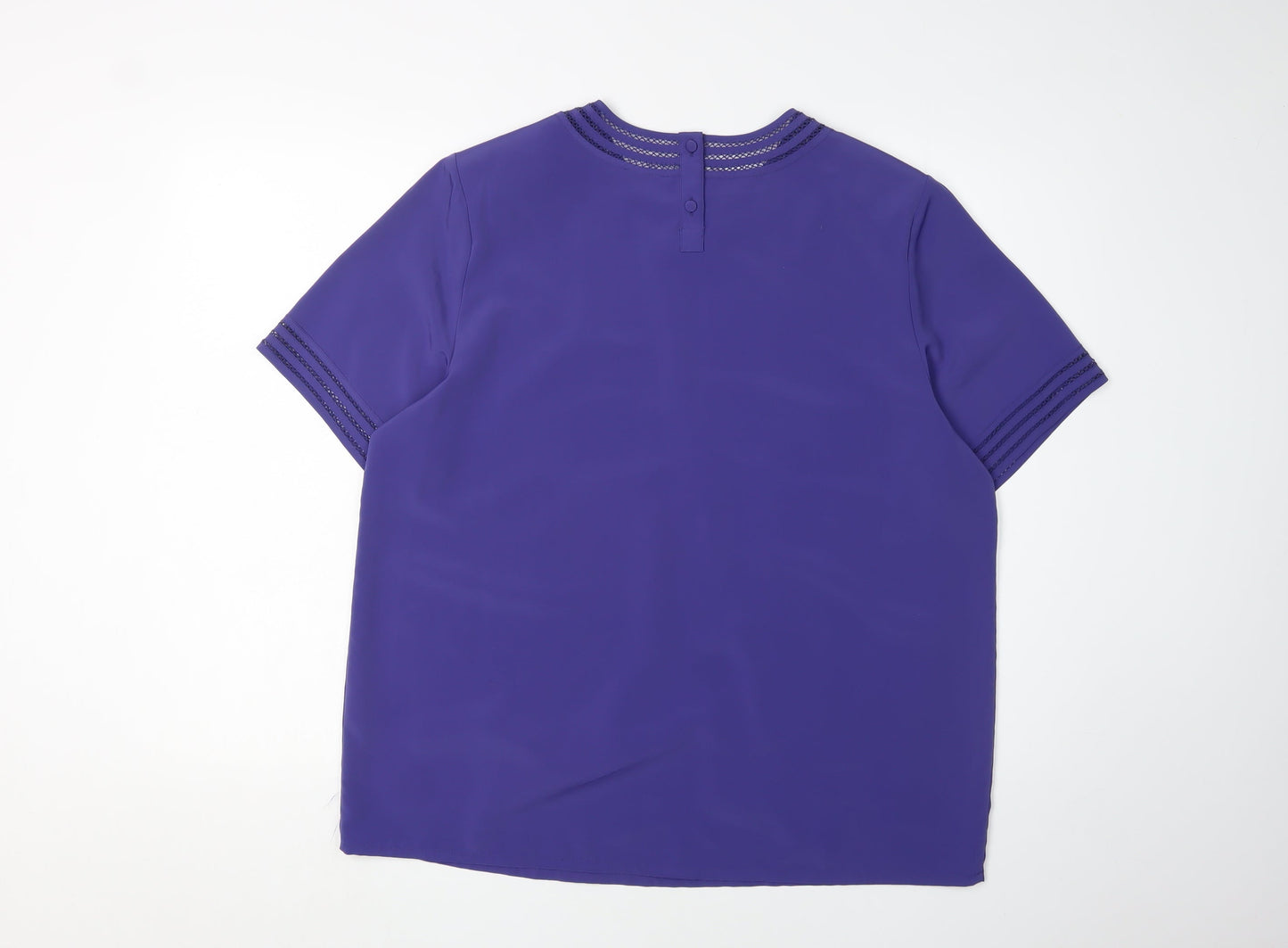 Alexon Women's Purple Blouse, UK 16, Short Sleeve