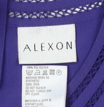 Alexon Women's Purple Blouse, UK 16, Short Sleeve